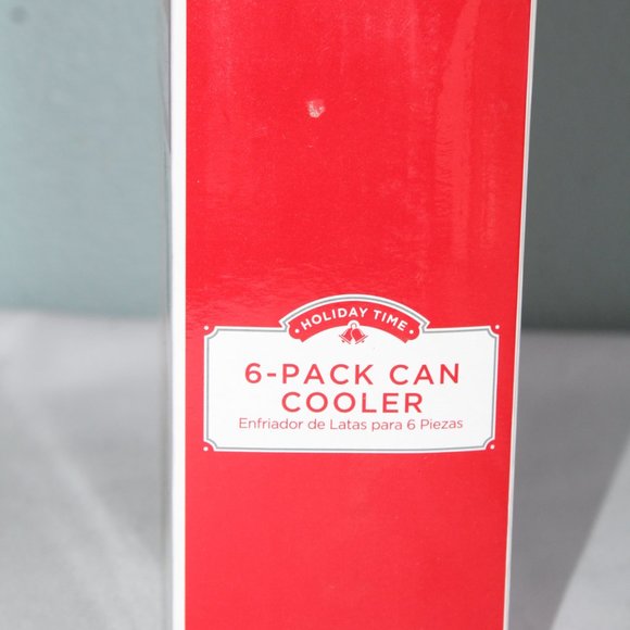 Black Insulated Soft 6-Pack Can Cooler Sling Sleeve Adjustable Shoulder Strap - Picture 5 of 6